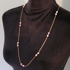 💸 FREE WITH PURCHASE 💸 Pink & Gold Beaded Necklace
